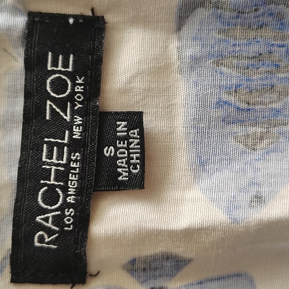 Rachel Zoe Blue White Sea Life Fish Print Sleeveless Maxi Dress Size S –Like New - Picture 10 of 11